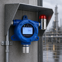 HIREP Detektor Gas Mudah Terbakar Profesional Anti Ledakan ATEX LEL Monitor Dengan Alarm untuk Industri Minyak Gas OEM