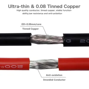 สายไฟฟ้าซิลิโคน0.82mm2 8 18 AWG ชุดอุปกรณ์อิเล็กทรอนิกส์5สีติดอยู่ - Product Image 2