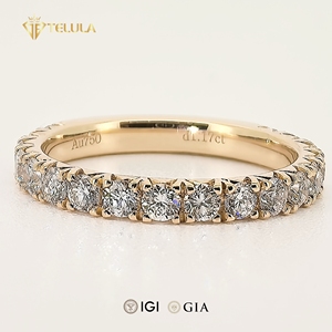 Eternity ban nhạc đám cưới ban nhạc 1CT vvs IGI giấy chứng nhận D E màu Nhẫn đính hôn của phụ nữ Tổng Hợp Kim Cương Nhẫn vàng - Product Image 3