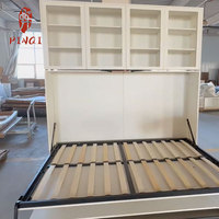 Lit Murphy en bois massif OEM/ODM, pivotant, silencieux, multifonctionnel, pliable, mural, avec table de bureau