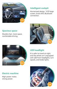 1000W China Micro lujo precio más bajo ancianos adultos 4 ruedas más larga duración pequeño nuevo coche eléctrico de nueva energía - Product Image 4