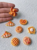 Decorazioni Alimentari in Resina 3D, Pizza, Pane, Sandwich Colorati Dipinti a Mano per Nail Art, Scrapbooking, Charm in Crema Adesiva