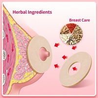 Patchs Adhésifs Apaisants pour Soin des Seins à Base de Plantes, Conception Confortable et Douce pour Usage Domestique, 12 Pièces par Sachet, Usage Externe, Amélioration Apaisante, Certifié CE