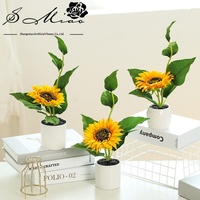 Fleurs artificielles en soie, verdure, tournesols, petits bonsaïs en pot, ornements décoratifs créatifs, livraison directe, dropshipping Jinhua