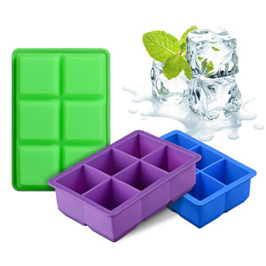 Moules à glaçons en silicone avec 6 cavités, grands glaçons carrés, pour cocktails, glaçons en cubes géants pour <span class=keywords><strong>whisky</strong></span> - Product Image 6
