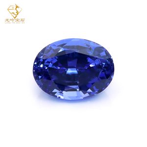 Zafiro cultivado en laboratorio IGI Forma ovalada certificada 5x7mm-9x11mm Zafiro creado en laboratorio azul Piedras preciosas de laboratorio sueltas aceptadas OEM/ODM - Product Image 3