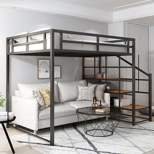 School Furniture Bunk Bed With Desk Dormitory Furniture Loft Bed Adult Dormitory Metal Bunk Bed