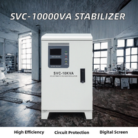Stabilizer Tegangan Servo Satu Fasa SVC-10KVA AC AVR 10000VA Layar Digital untuk Penggunaan SVC