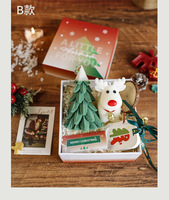 Coffret Cadeau de Bougies Artisanales en Cire de Soja Mélangée, Motif Arbre de Noël en Forme d'Ours, Décorations Créatives et Adorables pour Noël