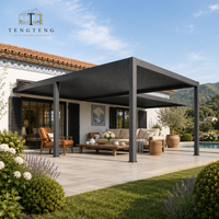 Gazebo extérieur en alliage d'aluminium imperméable avec structure thermolaquée, certifié CE, taille 3x4m pour extérieur, jardin et terrasse