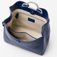 Sac à dos en cuir PU pour femmes, grande capacité, sac à bandoulière, sac de voyage bleu tendance, sac fourre-tout convertible, sac à dos décontracté pour tous les jours