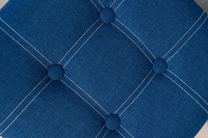 Otomana moderna de tela azul con tapizado capitoné para muebles de sala de estar - Product Image 6
