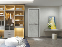 Porte en bois moderne authentique, neuve, avec finition en cristal de carbone, imperméable, couleur assortie, ouverture latérale, pour salon et chambre à coucher