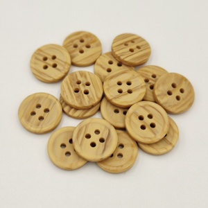 Chất lượng cao thân thiện với môi màu tinh khiết vòng nhựa nhựa giả gỗ 4 lỗ quần áo nút - Product Image 6