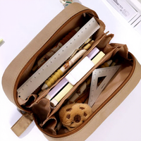 Trousse à crayons mignonne style Ins, pochette de papeterie multi-usages pour filles, cartes et badges de collection, grande capacité