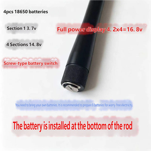 Canne à pêche électrique avec batterie au lithium intégrée, chargeur, porte-moulinet Fuji, en alliage d'aluminium, embout de canne à pêche PC de <span class=keywords><strong>5</strong></span> diamètres, pour la pêche en bateau - Product Image 3