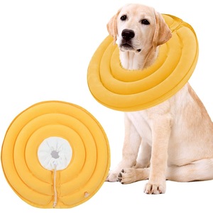 Collier de protection gonflable pour chien en PVC floqué, collier égyptien léger pour animaux de compagnie, bleu, jaune, gris, noir, pailleté - Product Image 5