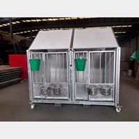 Enclos de sécurité pour veaux en métal galvanisé modulaire, simple/double, autoportant, écologique, durable, 6 pieds, moderne