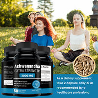 Capsules d'extrait d'ashwagandha VitaHall, ashwagandha KSM 66, compléments alimentaires, personnalisation de la marque privée, capsules d'ashwagandha