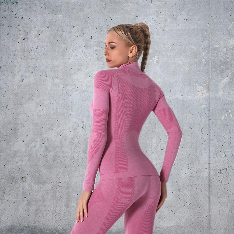 Hot Sale 5 colors  Factory Wholesale Women Seamless Bandeau Strapless Girl Sexy long sleeve Popular fitness