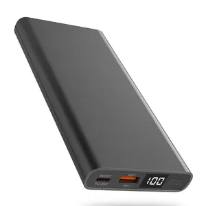 Chargeur de batterie portable personnalisé mobile mince en gros Pd20W 15000mAh banques d'alimentation charge rapide batterie externe pour téléphone