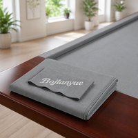 Kit de re-revêtement de billard en feutre bleu lisse pour tournoi avec 6 bandes prédécoupées à bords droits