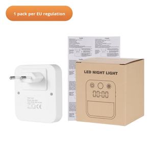 Lámpara de Noche LED Inteligente OEM de 1.2W, Material ABS, Reloj, Lámpara de Pared Moderna, Enchufable, Luz Blanca Cálida para Dormitorios Infantiles, Pasillos, con Batería - Product Image 6