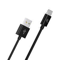 Enjoy-Schwarzes Datenkabel USB 2.0 bis IP 2.4A Länge 1m YCB-01-IPB Schnell lade datenkabel Hochgeschwindigkeits-Daten übertragung