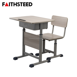 Set Scrivania e Sedia per Studenti Faithsteed, Regolabile in Altezza, in MDF, Arredo Scolastico con Ampio Scomparto Porta Libri - Product Image 2