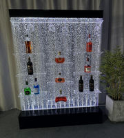 H120XW120cm Luxe bulle d'eau affichage placard armoire arrière bar casier à vin