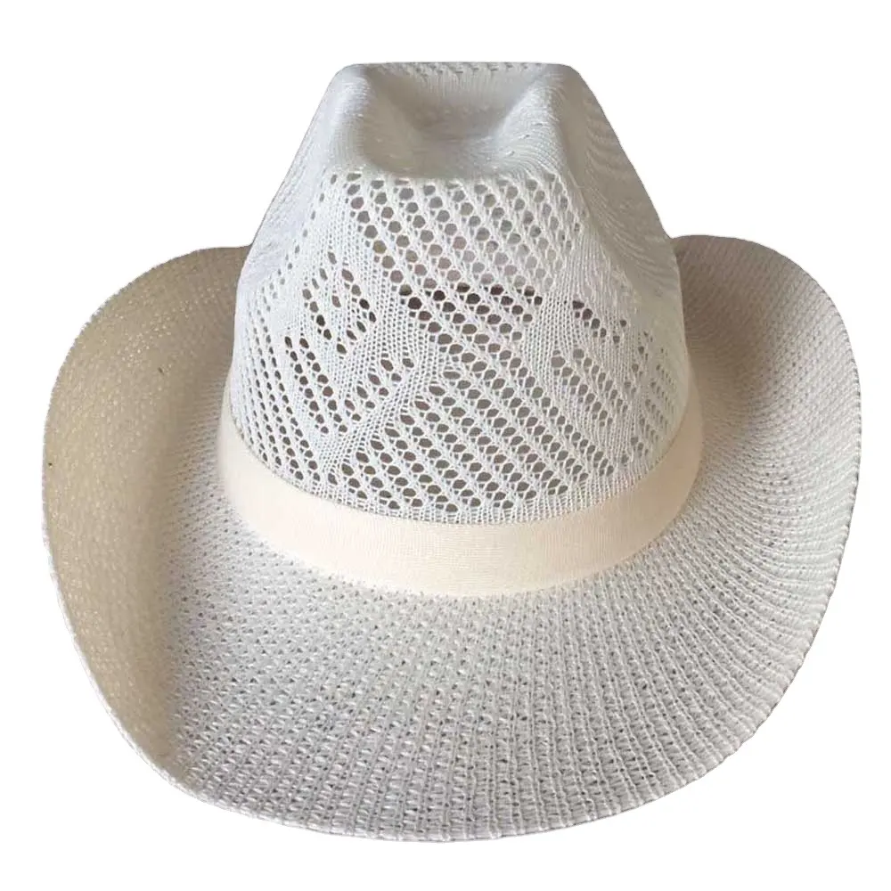 2020 moda toptan erkekler sombrero baquero vacasiones örme hasır batı kovboy şapkası
