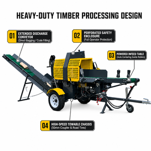 Procesador <span class=keywords><strong>de</strong></span> <span class=keywords><strong>Leña</strong></span> <span class=keywords><strong>de</strong></span> 20 Toneladas con Sierra Automática, Tiempo <span class=keywords><strong>de</strong></span> Ciclo <span class=keywords><strong>de</strong></span> 6s, Rajadora <span class=keywords><strong>de</strong></span> Madera y Transportador Oscilante <span class=keywords><strong>de</strong></span> 3.2m para Patio <span class=keywords><strong>de</strong></span> Madera - Product Image 5