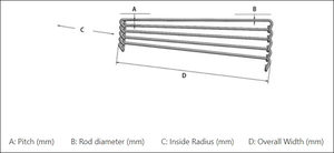 304/316 dondurulmuş gıda makinesi esnek çubuk konveyör paslanmaz çelik kemer Metal örgü çelik esnek Spiral çubuk  kemer - Product Image 6