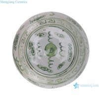 Jingdezhen RYKB176-GREEN-RED-E-S antik kualitas tinggi pot keramik dekoratif tempat penyimpanan pola naga porselen