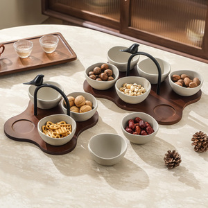 Ciotola Cinese in Ceramica Grezza con Scomparti, Stile Retrò, Durevole ed Ecologica, Design a Forma di Pappagallo, per Snack e Frutta Secca, Ideale per il Capodanno - Product Image 2