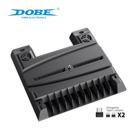 Station de charge verticale multifonctionnelle DOBE OEM avec ventilateur de refroidissement pour PS5, compatible avec les manettes DualSense, accessoires de jeu