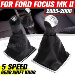 Funda de Piel Sintética para Palanca de Cambios Manual de 5 Velocidades para Ford/Focus 2 MK II 2005 2006 2007 2008 2009 2010 2011 - Product Image 1