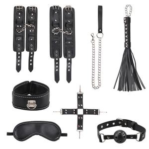 Kit de bondage en cuir, jeu pour adultes, équipement de bondage pour esclaves, couple SM - Product Image 1