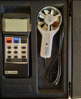 Anémomètre numérique portable Lutron AM-4203 avec écran LCD, mesure la vitesse du vent et la température, batterie, 381g