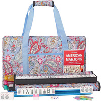 Kit de jeu de Mahjong en mélamine solide personnalisé et tendance, blocs de Mahjong américains légers, logo imprimé sur mesure pour les voyages