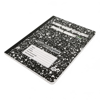 Cahier de composition pour étudiant 19x24,7 cm, reliure cousue, couverture en carton blanc, pages lignées, léger