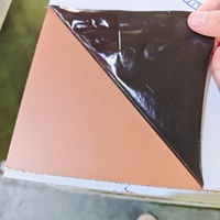 Panneau composite en aluminium massif de couleur or rose de 3 mm, taille personnalisée, pour panneaux muraux de salle d'exposition