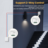 Module d'interrupteur intelligent Tuya ZigBee sans neutre 1 2 3 4 voies pour contrôle de l'éclairage AC 200-240V, module d'interrupteur ZigBee