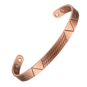 99.99% Pure <b>Copper</b> Magnetic Therapy <b>Bracelet</b> Adjustable Unisex Vintage High Quality Arthritis Pain Relief Health Energy Bangle - Product Image 1