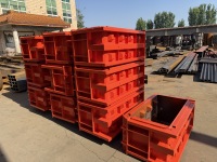 Laihe Coffrage en acier robuste pour blocs de béton préfabriqués emboîtables - Modèle 1000x500x500 Personnalisable