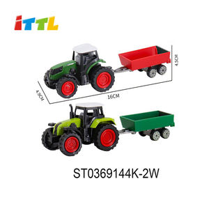 새로운 디자인 금속 다이 캐스트 농부가 쟁기 카트 뒤집기 5-7 세 어린이를위한 농장 트랙터 트럭 장난감 - Product Image 5