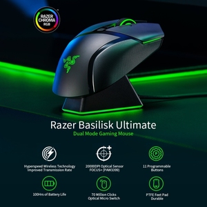 <span class=keywords><strong>Razer</strong></span> — souris optique filaire/sans fil, 20000 DPI, Programmable, 11 touches, 2.4GHz, éclairage pour le salon, offre spéciale - Product Image 3