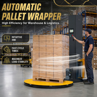 Machine d'emballage automatique électrique robuste à plateau tournant pour sangles de carton (2000 kg) – Applications alimentaires et boissons