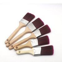 Pinceaux à peinture murale industriels personnalisables OEM/ODM, en soie rouge angulaire de 2 pouces, manche en bois, garantie 3 ans, directement de Chine