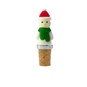 Christmas Bottle Stoppers With Santa Snowman Design Silver Metal Corks For Wine Glass Sealing Party Decorations - Product Image 2